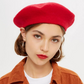 Classic French Wool Beret – Evelyne-Red-Nora Luxe