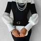 Long Sleeve Polo Shirt with Contrast Binding and Regular Fit