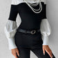 Long Sleeve Polo Shirt with Contrast Binding and Regular Fit