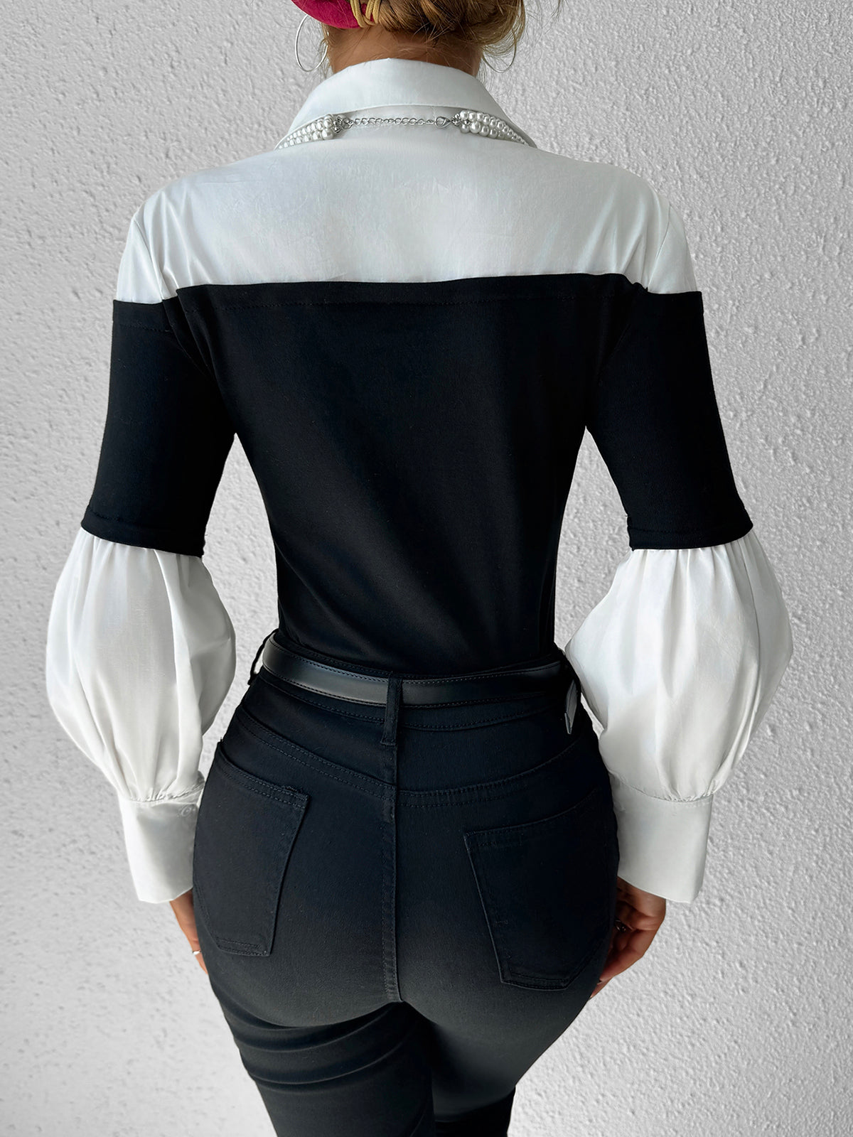 Long Sleeve Polo Shirt with Contrast Binding and Regular Fit