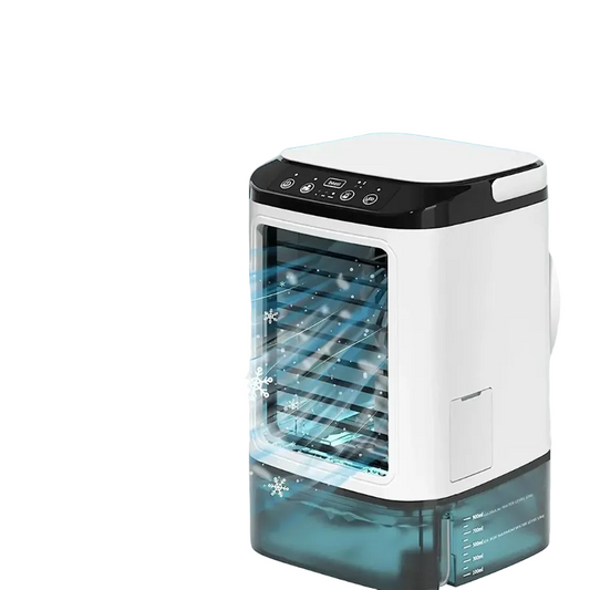 Portable Air Cooler with Dual Spray Nozzles and Swinging Blade System, 900ml Tank