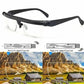 Variable Focus Glasses with Dial Adjustment and Polycarbonate Lenses, Plus 1 to Plus 4 Diopters