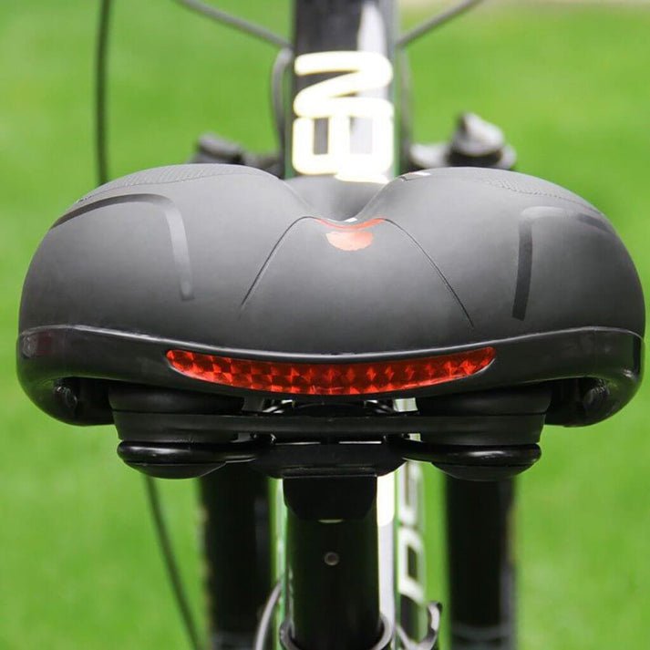 Gel Bike Saddle with Ergonomic Design and Rear Reflector, Waterproof Breathable