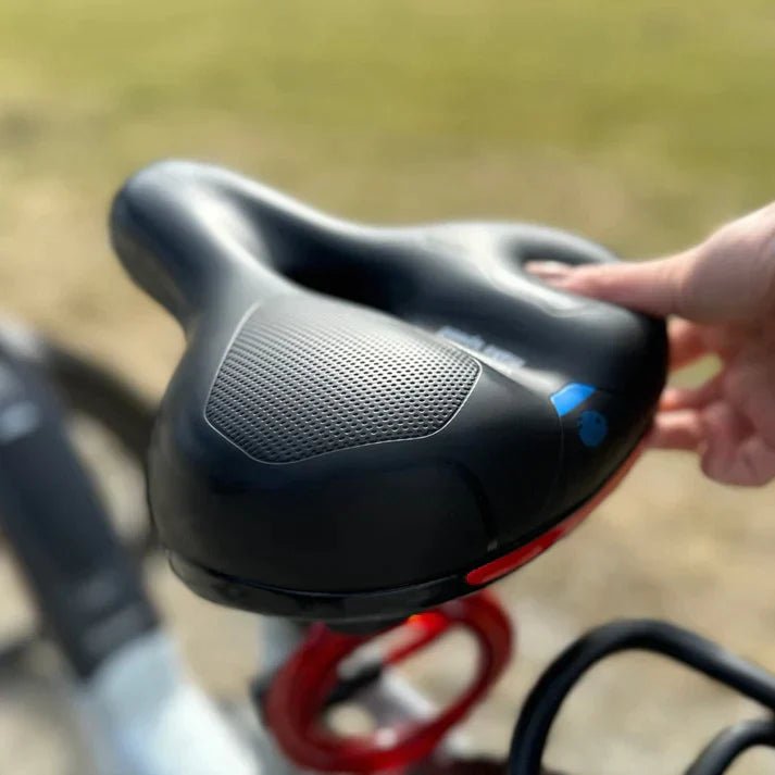 Gel Bike Saddle with Ergonomic Design and Rear Reflector, Waterproof Breathable