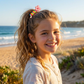 Spiral Hair Tie Set with Flower and Heart Designs for Kids