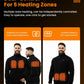 Heated Fleece Jacket with Five Carbon Fiber Zones and Power Bank Compatibility