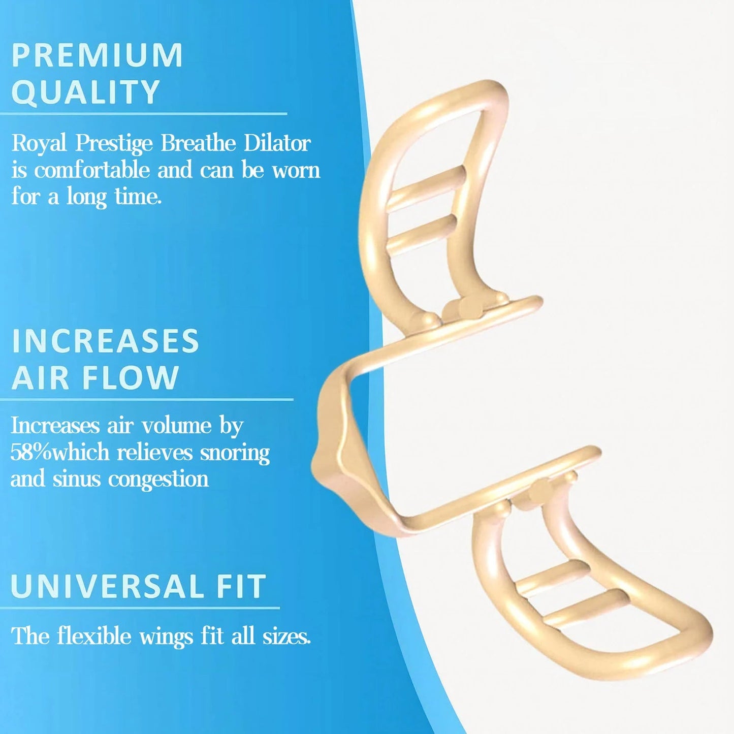 Nasal Airway Dilator with Adjustable Wings and Carrying Case