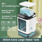 Portable Air Cooler with Dual Spray Nozzles and Swinging Blade System, 900ml Tank