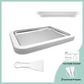 Manual Ice Cream Roll Freezing Plate with Two Scrapers and Stainless Steel Surface