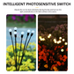 Solar Garden Lights with Firefly Flicker and Flexible Stems, 27.5 Inch Warm White