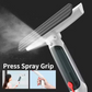 Telescopic Window Cleaner with 10-Inch Dual Head and 51-Inch Pole, Refillable Tank