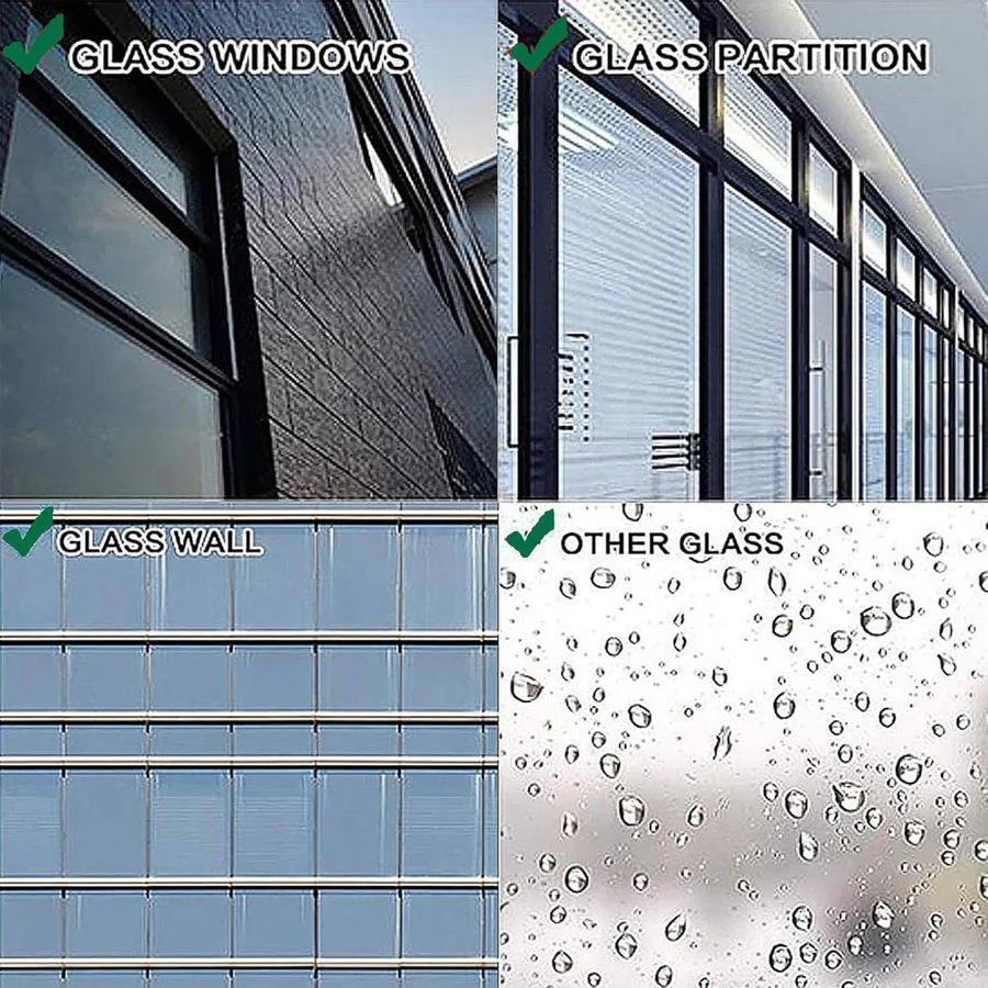 Telescopic Window Cleaner with 10-Inch Dual Head and 51-Inch Pole, Refillable Tank