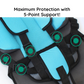 Car Seat Cushion for Kids with 5-Point Harness and Breathable Mesh, Foldable Non-Slip Base