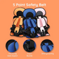 Car Seat Cushion for Kids with 5-Point Harness and Breathable Mesh, Foldable Non-Slip Base