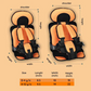Car Seat Cushion for Kids with 5-Point Harness and Breathable Mesh, Foldable Non-Slip Base