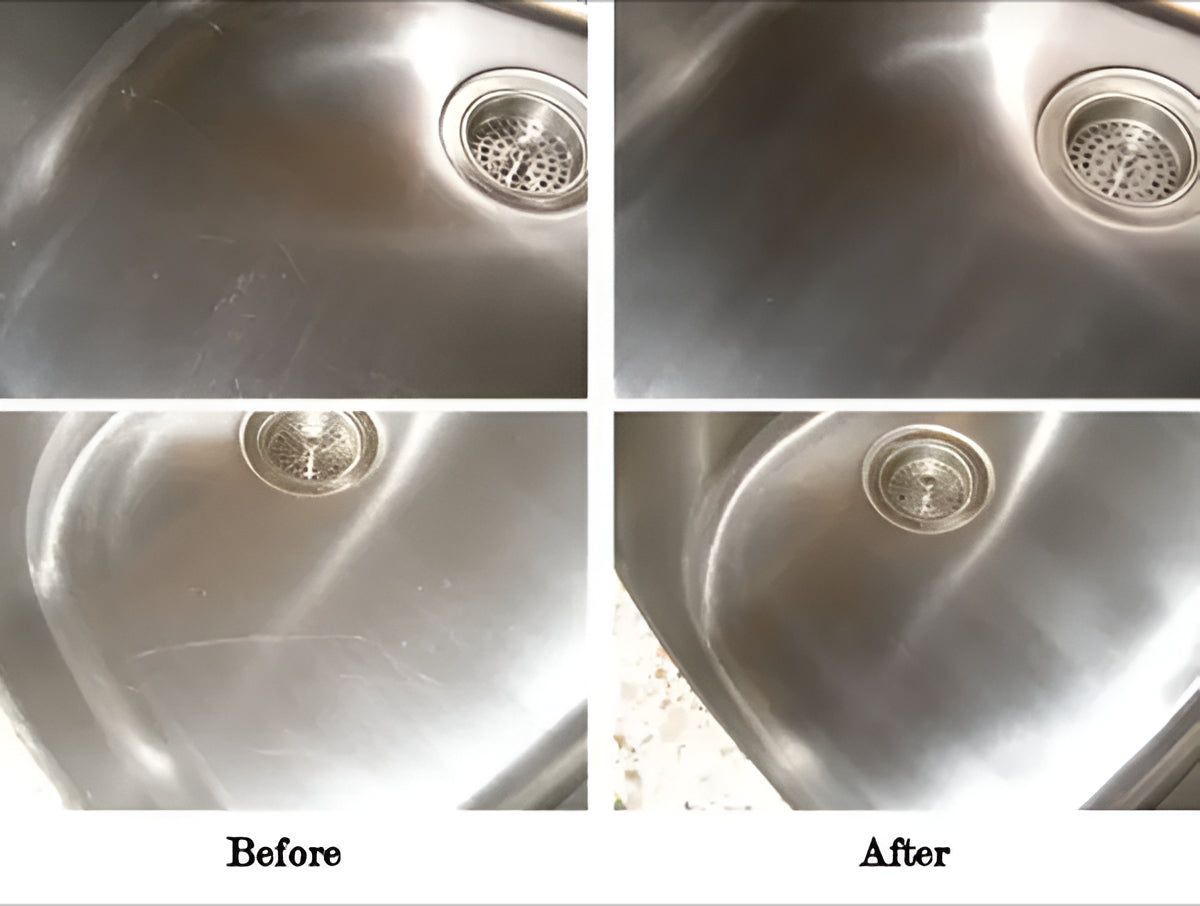 Scratch Remover for Stainless Steel with Protective Polish Finish and Multi-Metal Use