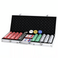 500 Piece Poker Chips Set with Case for Texas Holdem
