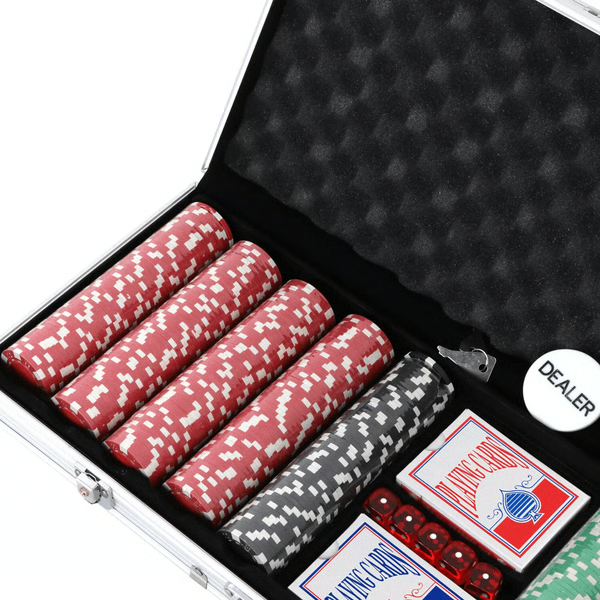 500 Piece Poker Chips Set with Case for Texas Holdem