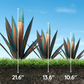 Metal Agave Sculpture with Weather-Resistant Steel and Rustic Metallic Finish, Large