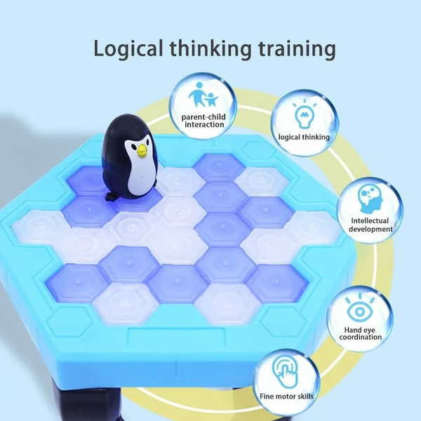 Save Penguin Ice Breaking Table Game, Fun Family and Kids Game Night Activity