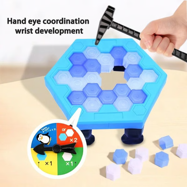 Save Penguin Ice Breaking Table Game, Fun Family and Kids Game Night Activity
