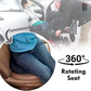 Rotating Seat Cushion with Foam Padding and Non-Slip Base for Cars and Chairs