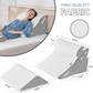Memory Foam Wedge Pillow Set with Adjustable Strips and Removable Plush Cover, 4 Piece