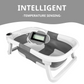Newborn Bathing Tub with Temperature Alert and Soft Mat, Foldable Design