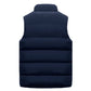 Sleeveless Puffer Vest with Water Repellent Shell and Zippered Pockets for Men