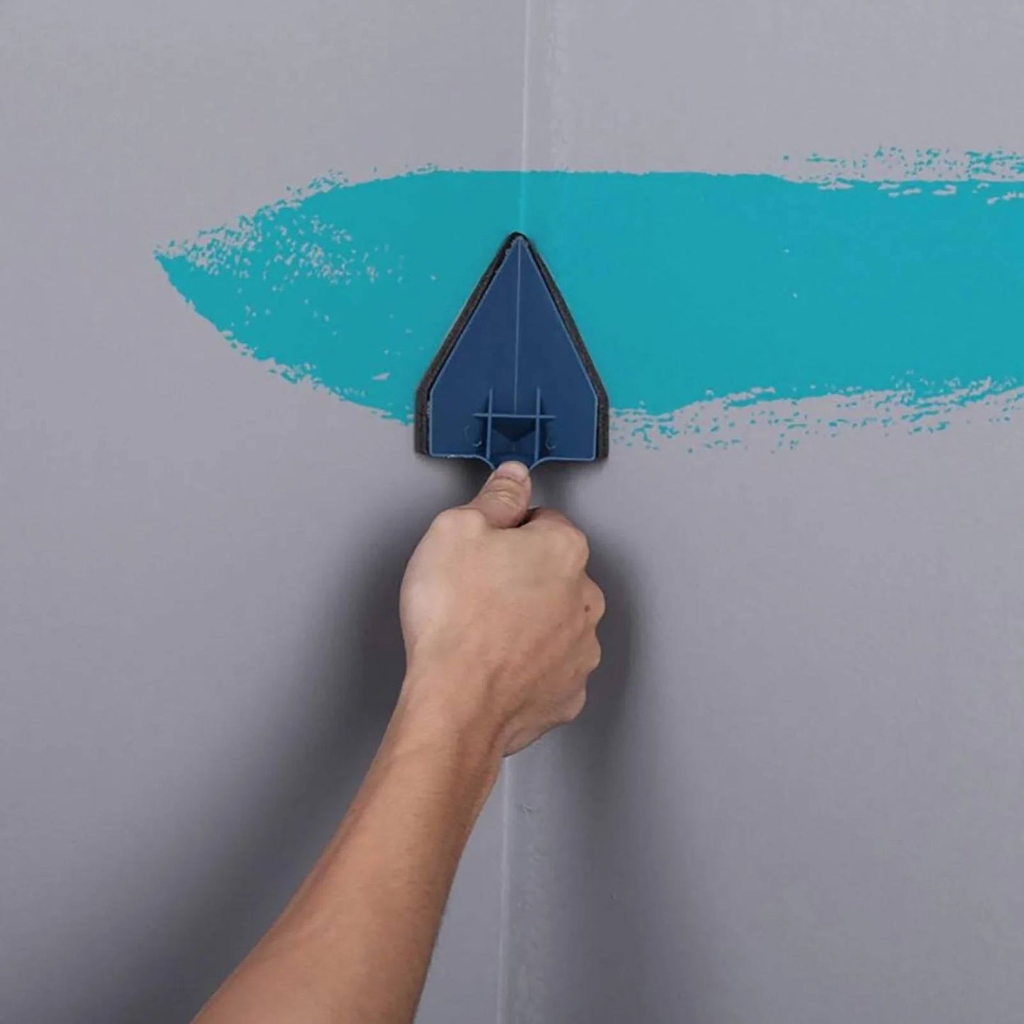 Triangular Paint Roller with Corner Brush and Sponge Applicator, 3-Piece Set