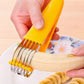 Curved Blade Banana Slicer with Angled Handle for Fruits and Vegetables