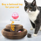 Interactive Cat Scratcher with Ball Track and Magnetic Panels