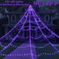 455 LED Halloween Spider Web Lights, 16.4 FT Giant Spider Web with Remote and 8 Lighting Modes