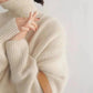 Turtleneck Sweater with Loose Fit and Full Length Sleeves, Stretch Knit