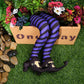 Realistic Witch Legs with Ground Stakes for Halloween Decorations