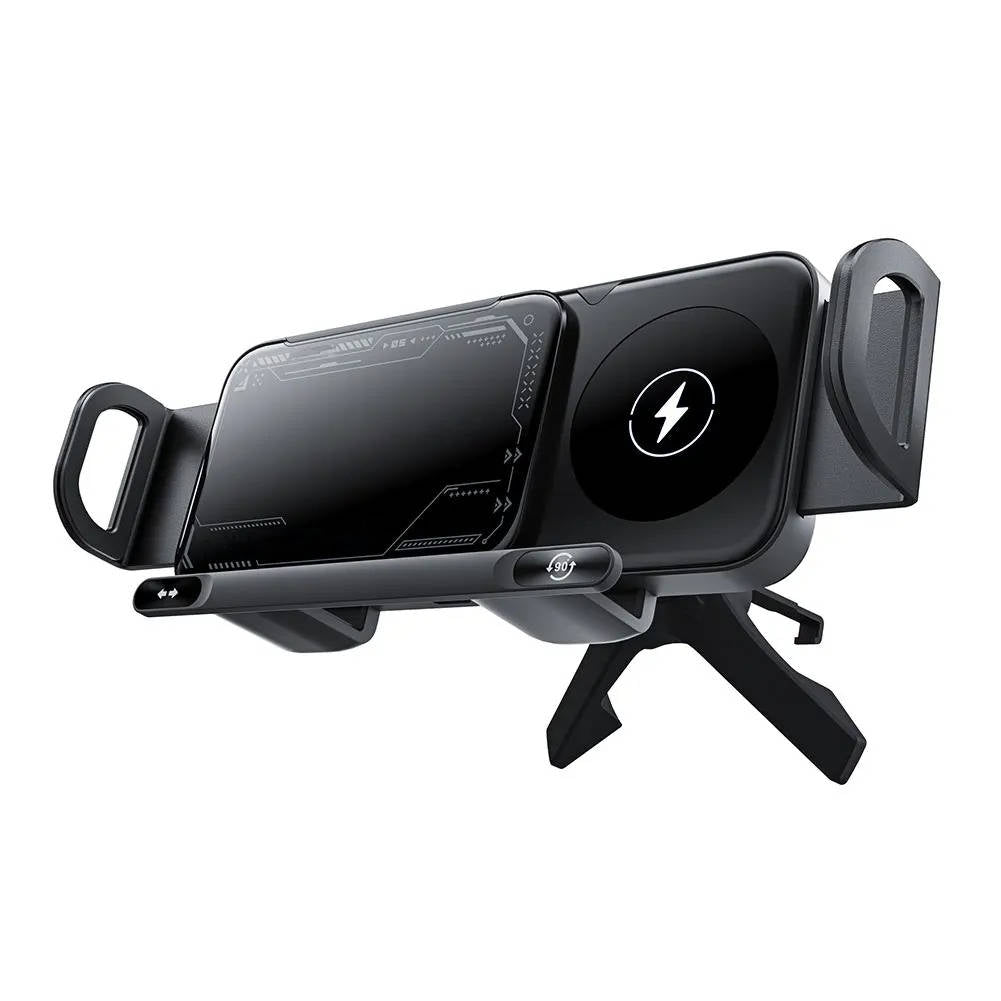 Car Phone Mount with Wireless Fast Charging and Motorized Arm