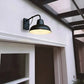 Wall Mount Barn Light with E26 E27 Bulb Compatibility and Matte Black Finish