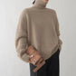 Turtleneck Sweater with Loose Fit and Full Length Sleeves, Stretch Knit