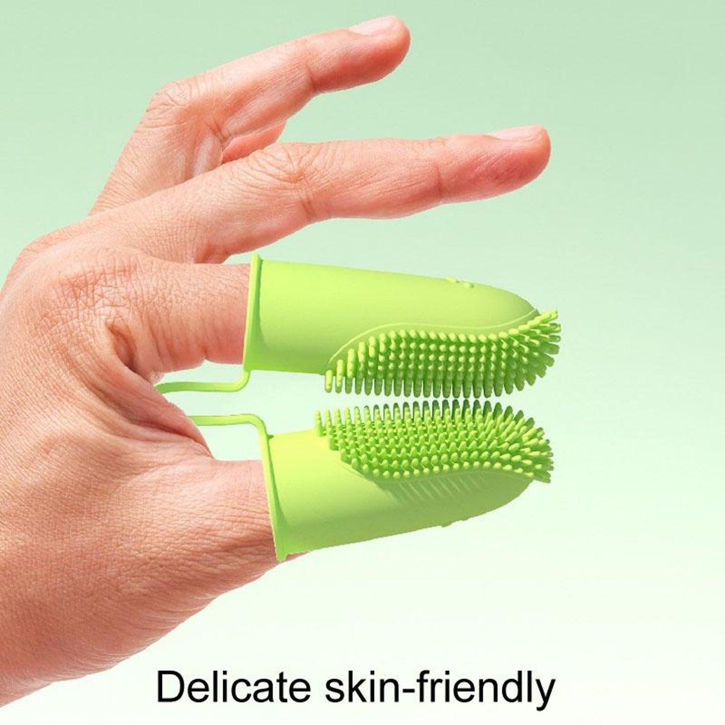 Finger Toothbrush for Dogs and Cats with Dual Design and 800 Bristles