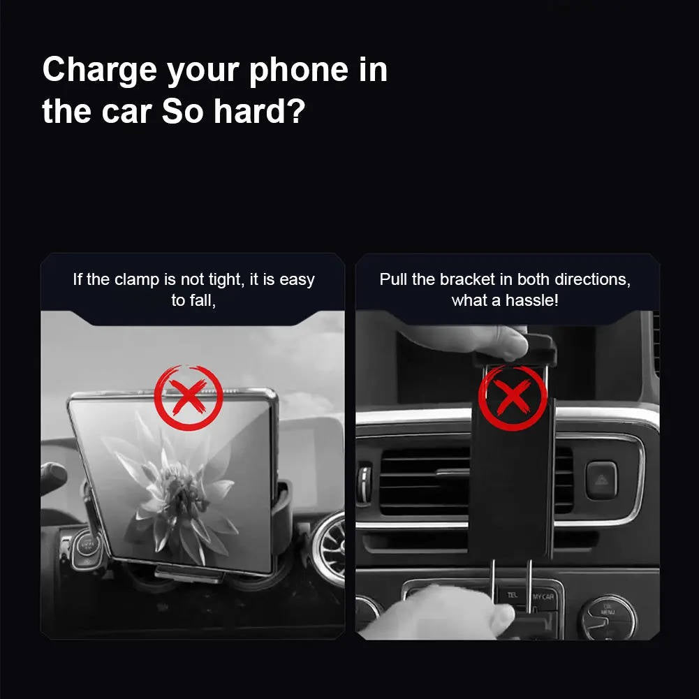 Car Phone Mount with Wireless Fast Charging and Motorized Arm