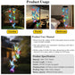 Solar Wind Chime Light with Color Changing Hummingbird Bulbs and Automatic Dusk Sensor for Gardens