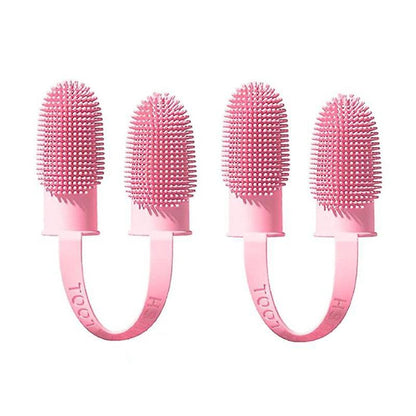 Finger Toothbrush for Dogs and Cats with Dual Design and 800 Bristles