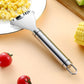 Stainless Steel Corn Kernel Stripper with Serrated Blade and Textured Handle