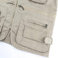 Sleeveless Hiking Vest with Multiple Zippered Pockets and Detachable Mesh Back Panel