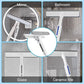 Spray Mop for Glass and Mirrors with Silicone Scraper Blade and Retractable Handle