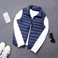 Down Fill Vest with Water Resistant Shell and Stand Up Collar, Packable