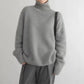 Turtleneck Sweater with Loose Fit and Full Length Sleeves, Stretch Knit
