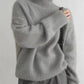 Turtleneck Sweater with Loose Fit and Full Length Sleeves, Stretch Knit