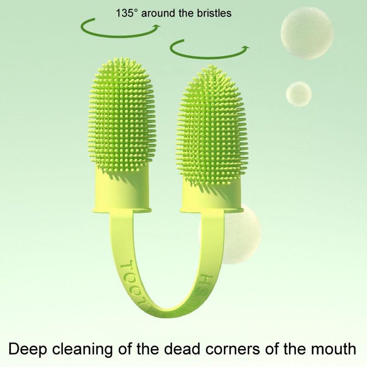 Finger Toothbrush for Dogs and Cats with Dual Design and 800 Bristles