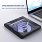 External Optical Drive with SD Card Slot and USB Hub for PC Mac Laptops